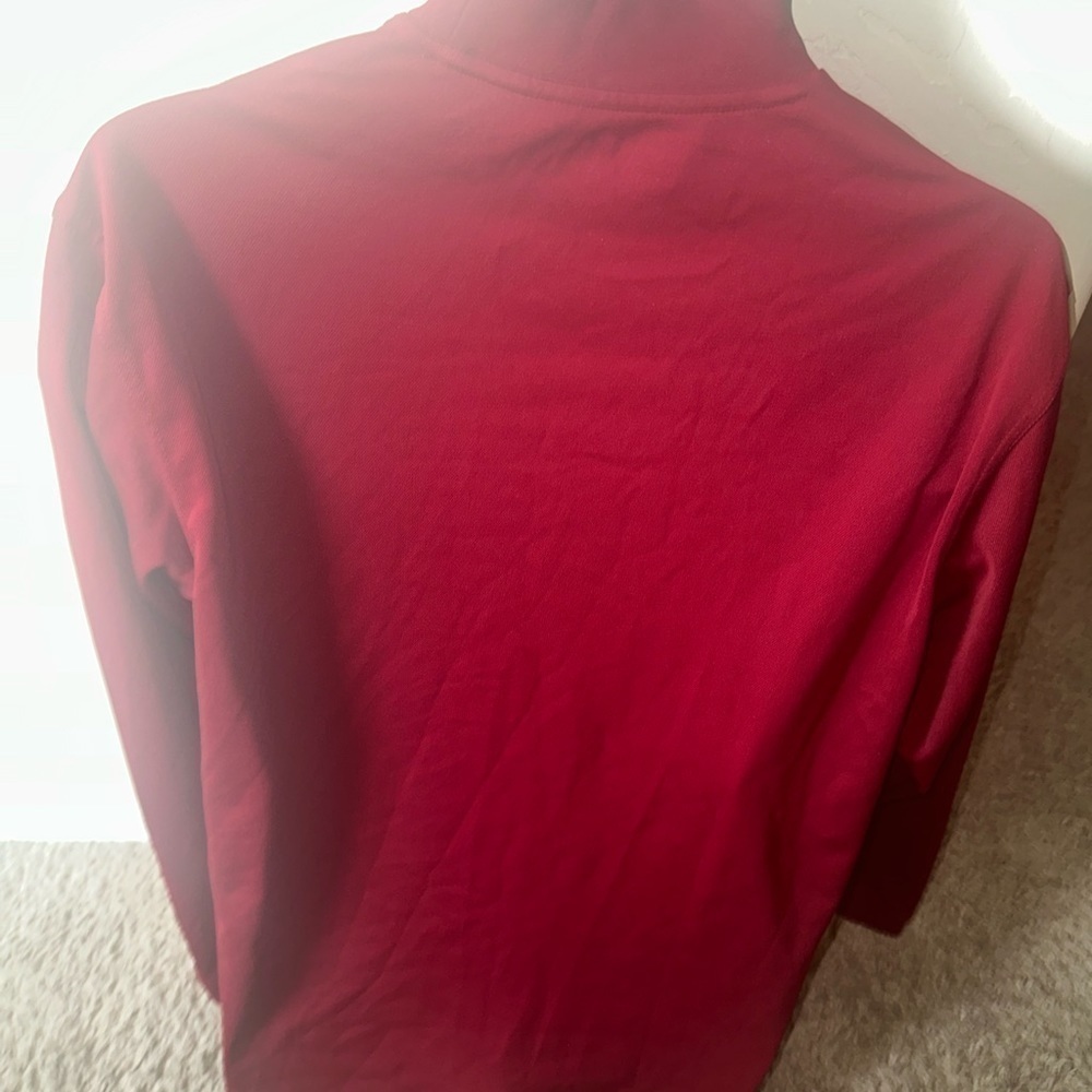 Men’s Nike Used Red Mock Long sleeve golf shirt size M medium - Picture 3 of 4